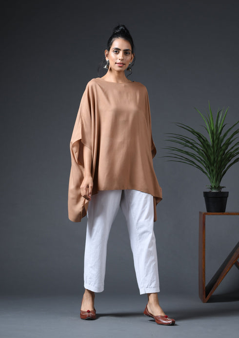 KAFTAN TOP-BROWN