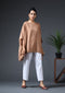 KAFTAN TOP-BROWN