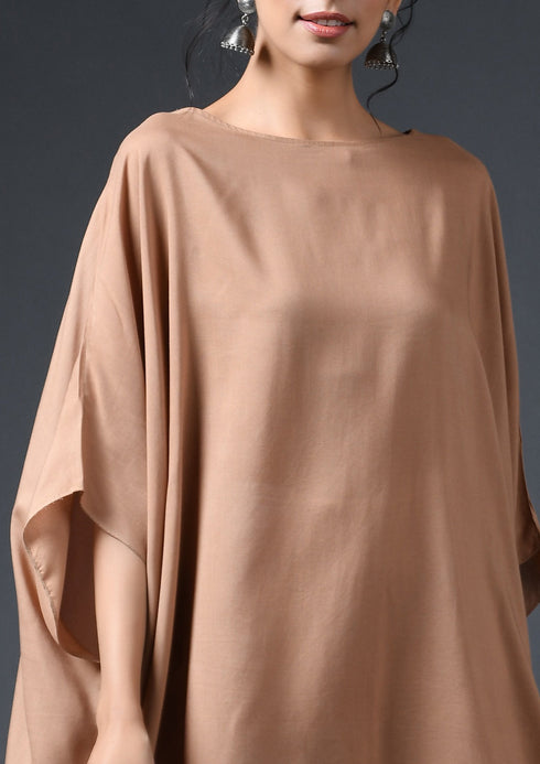 KAFTAN TOP-BROWN