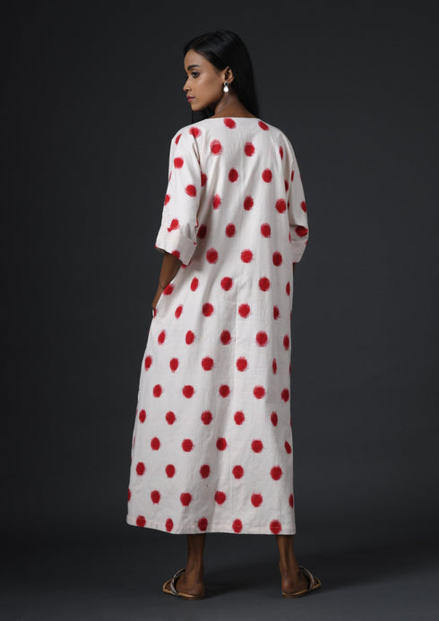 RED POLKA DRESS