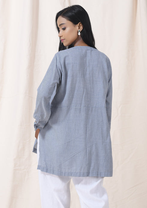 SIDE FLAP STRIPED TOP