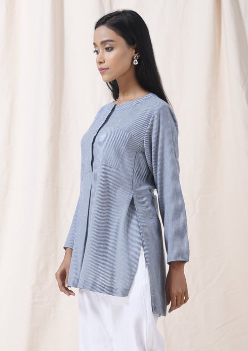 SIDE FLAP STRIPED TOP