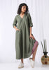 SLOUCHY DRESS - OLIVE