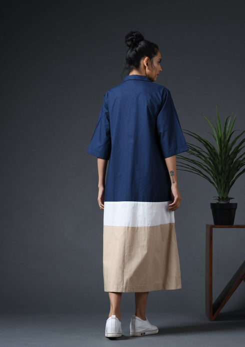 TRICOLOUR WEEKEND DRESS