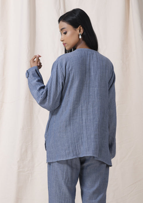 TWIST KNOT TOP- BLUE