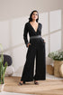 BELTED CHECK JUMPSUIT