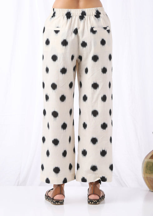 WIDE LEG IKAT POLKA PANTS