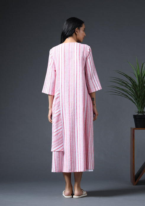 WRAPAROUND POCKET DRESS-TANGERINE