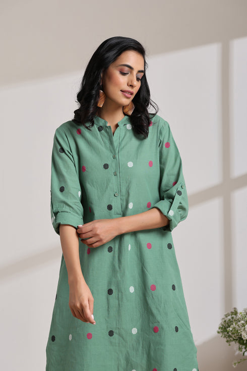 POLKA GREEN CO-ORD SET