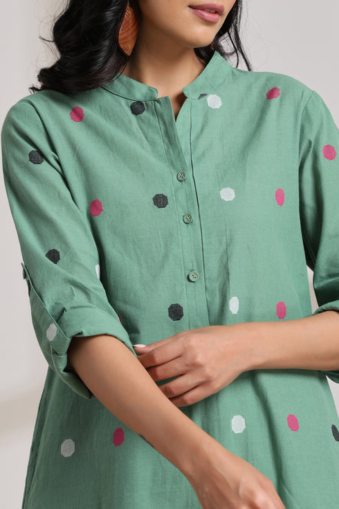POLKA GREEN CO-ORD SET