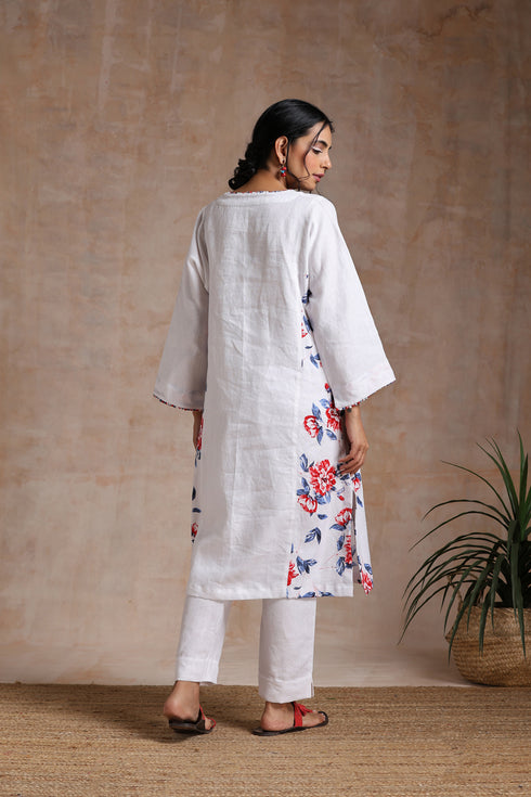 SLIM FIT LINEN PANTS