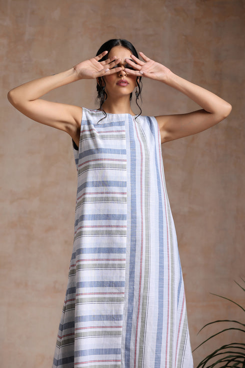 STRIPED SLEEVELESS DRESS