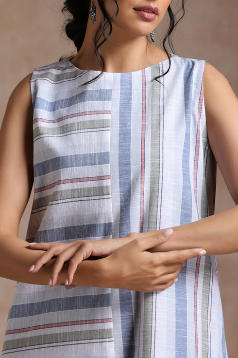 STRIPED SLEEVELESS DRESS