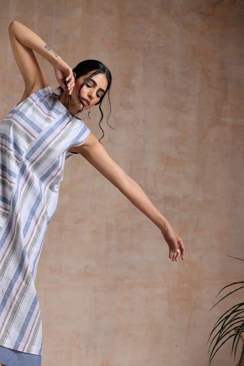 STRIPED SLEEVELESS DRESS