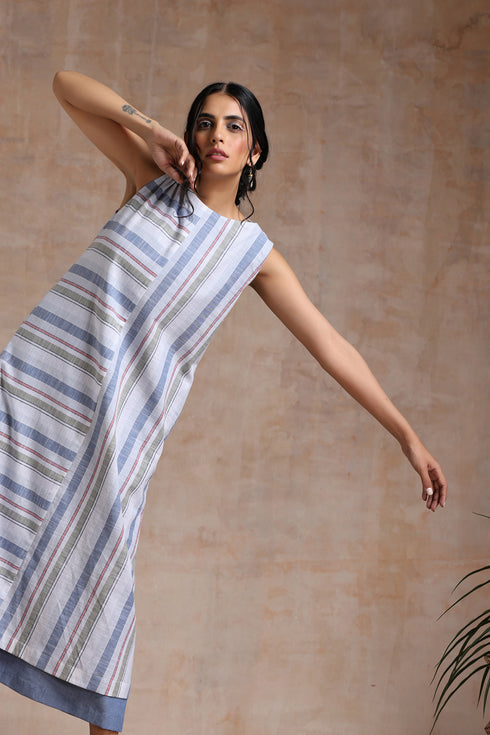 STRIPED SLEEVELESS DRESS
