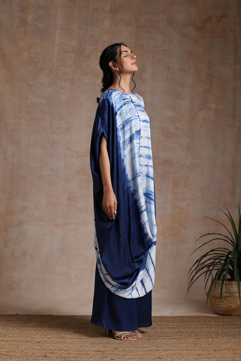 SHIBORI CHOGA CO-ORD SET - BLUE