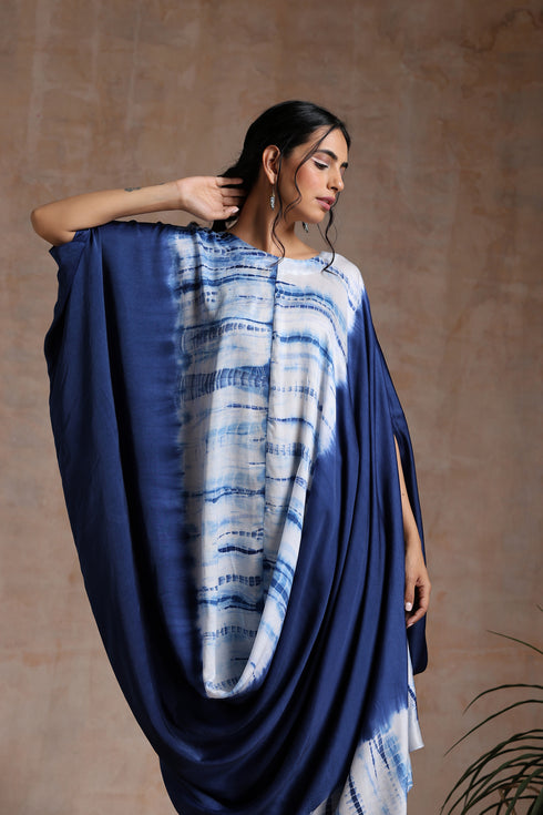 SHIBORI CHOGA CO-ORD SET - BLUE