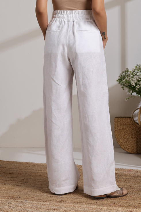 ZIPPER POCKET LINEN PANTS