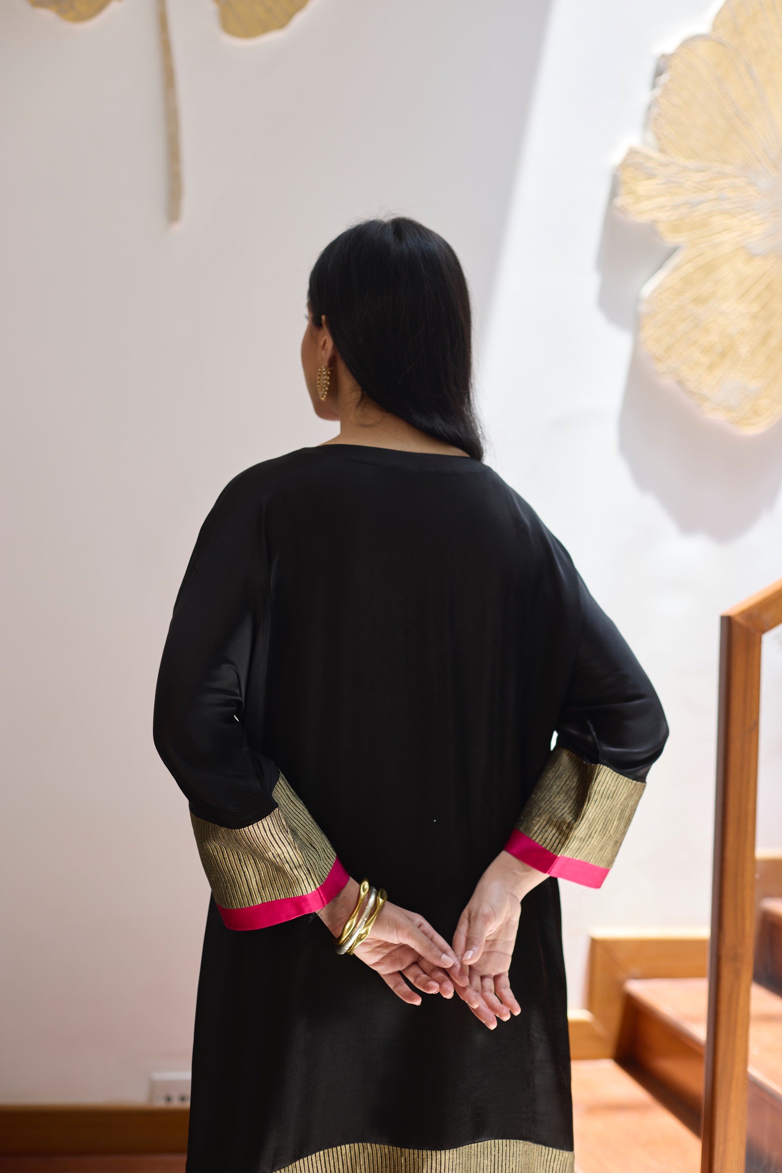 HEENA KAFTAN - BLACK CO-ORD SET (2 PC SET)