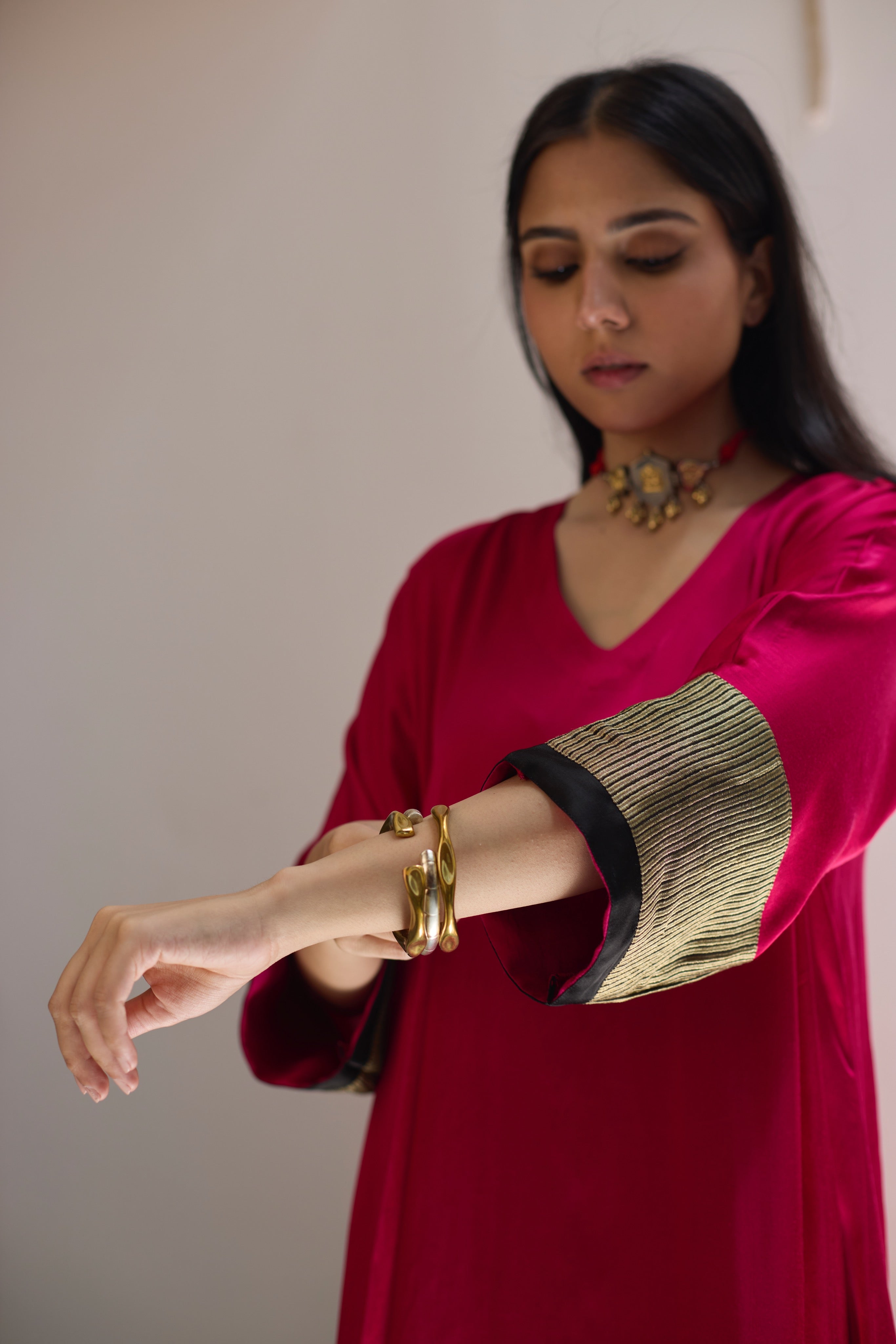 HEENA KAFTAN - PINK CO-ORD SET (2 PC SET)