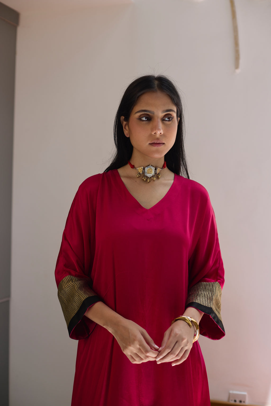 HEENA KAFTAN - PINK CO-ORD SET (2 PC SET)