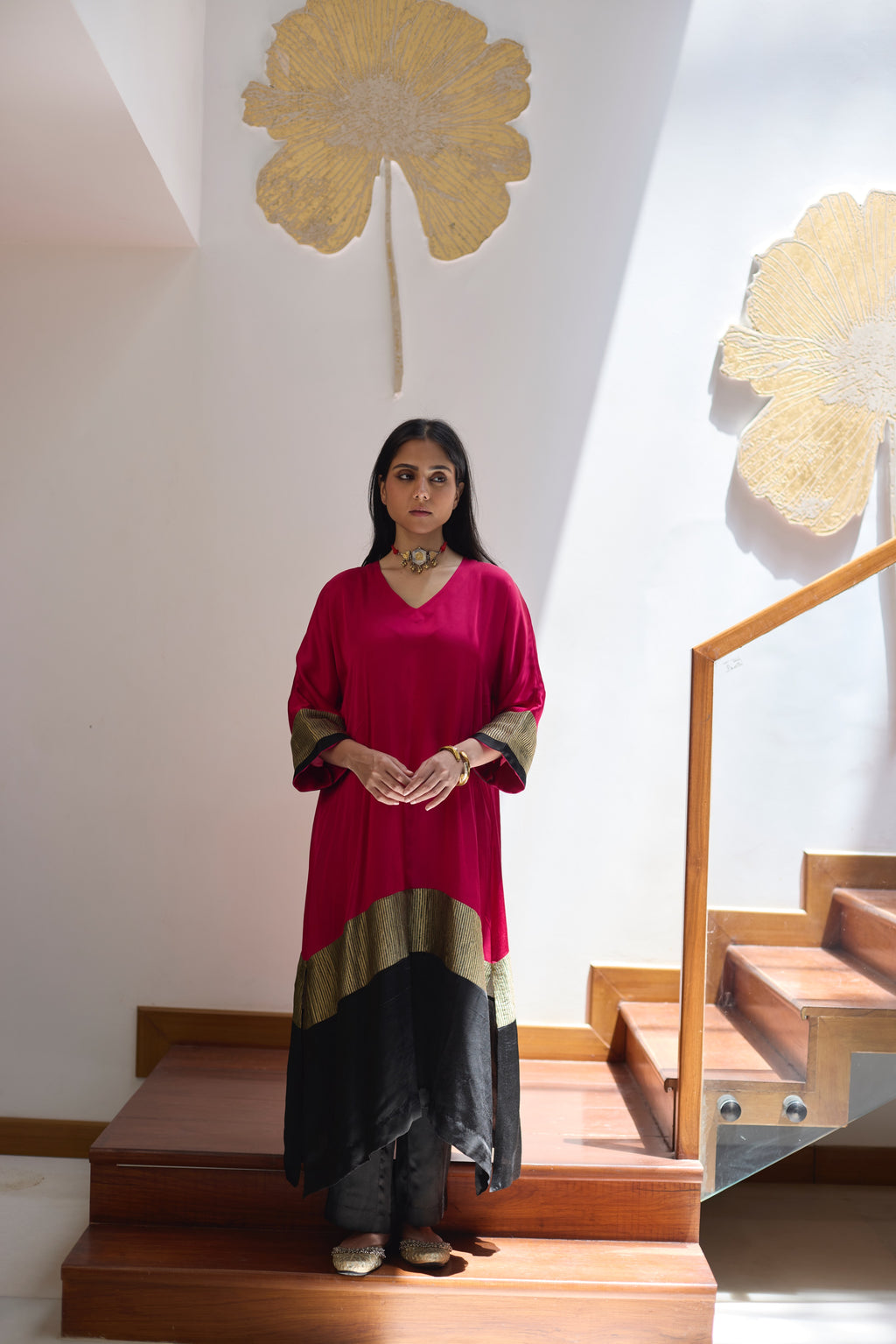 HEENA KAFTAN - PINK CO-ORD SET (2 PC SET)