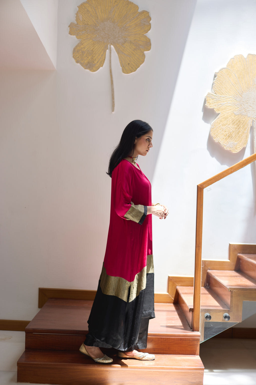 HEENA KAFTAN - PINK CO-ORD SET (2 PC SET)