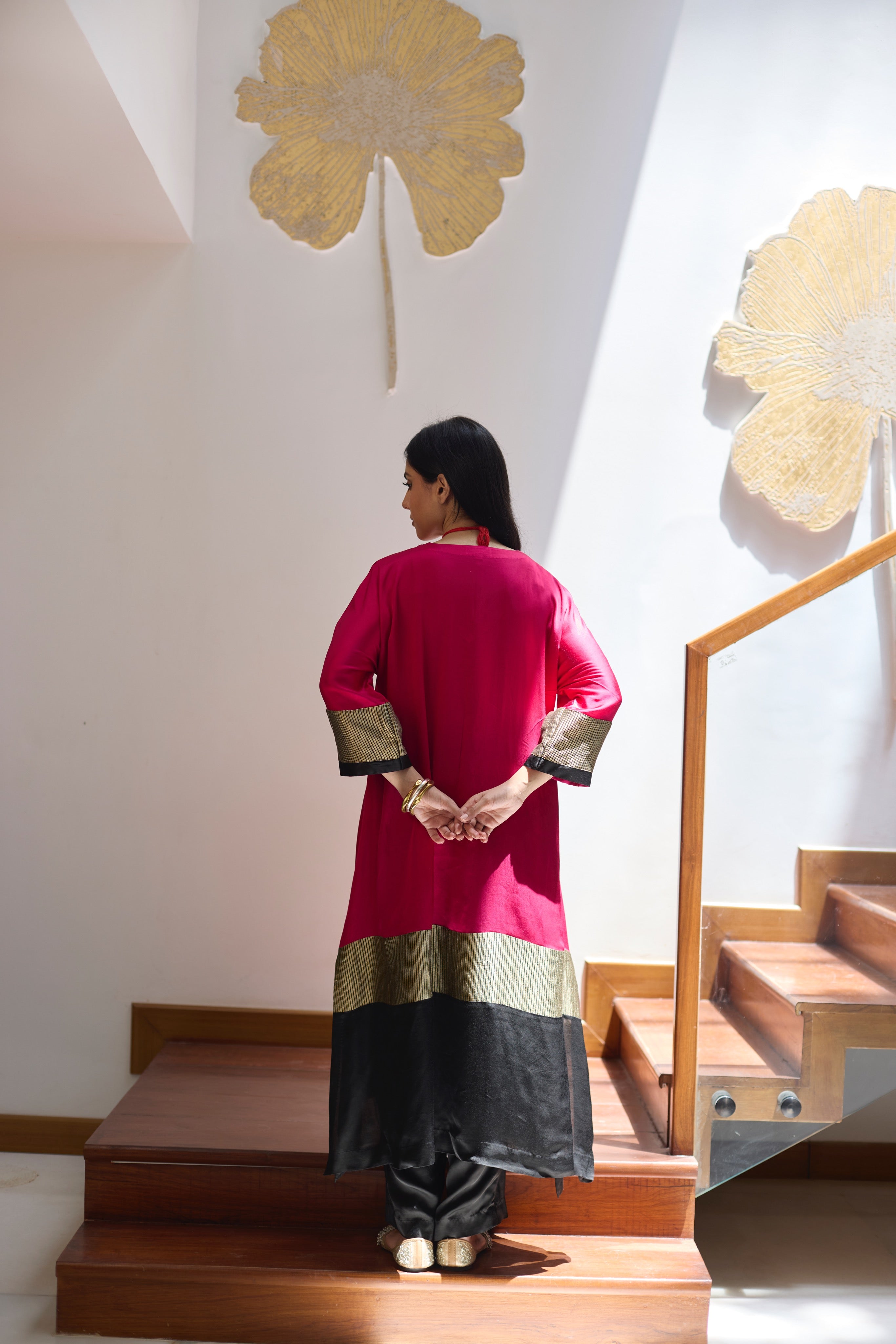 HEENA KAFTAN - PINK CO-ORD SET (2 PC SET)