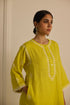 YELLOW STRAIGHT FIT KURTA