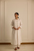 FRONT PINTUCKS AND BACK YOKE KURTA - WHITE