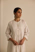 FRONT PINTUCKS AND BACK YOKE KURTA - WHITE