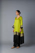 HEENA KAFTAN -LIME GREEN & BLACK ( SET OF TWO )