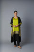 HEENA KAFTAN -LIME GREEN & BLACK ( SET OF TWO )