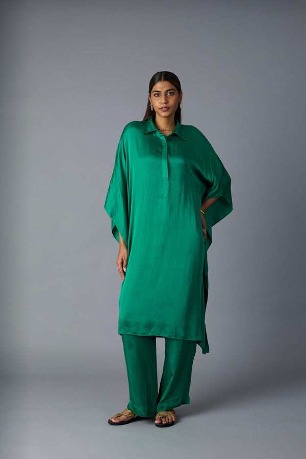 CHANDNI KAFTAN SET- GREEN