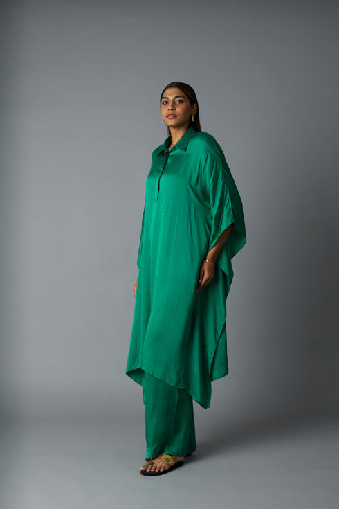 CHANDNI KAFTAN SET- GREEN