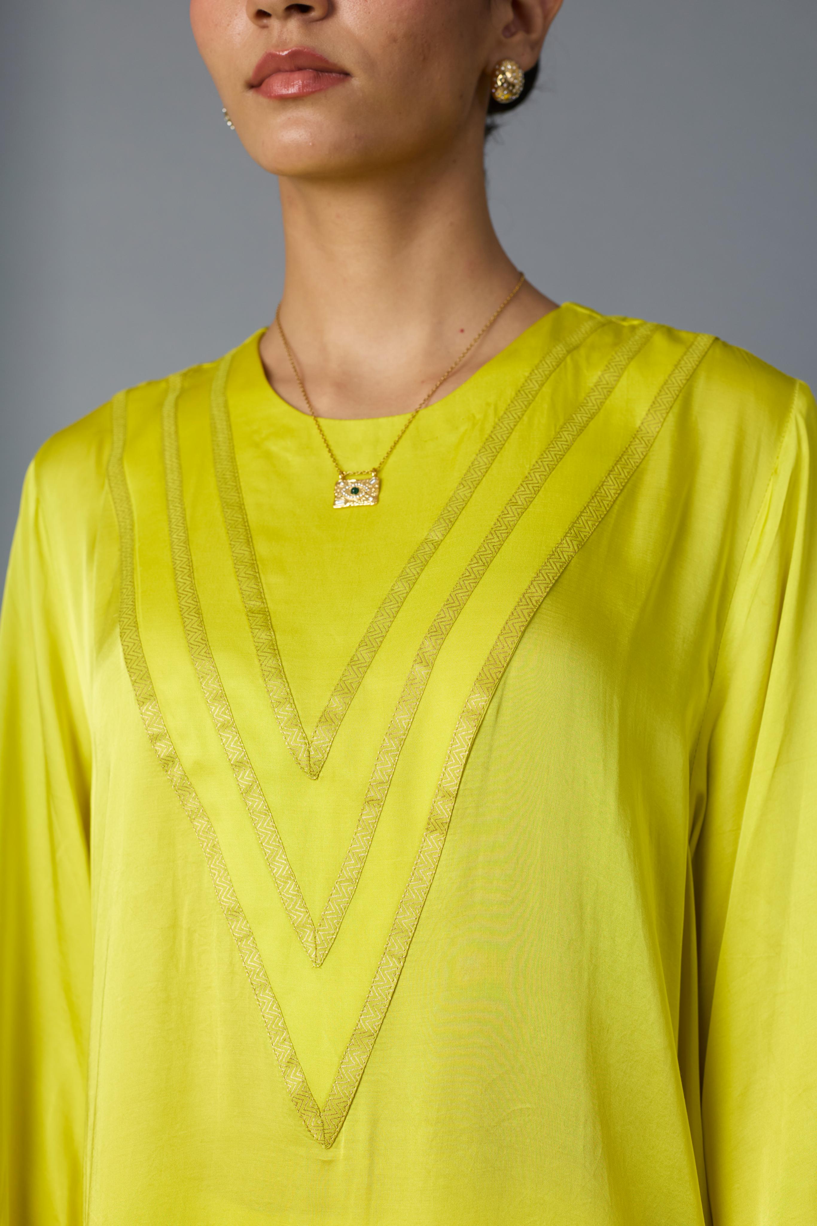 TEEN PATTI SET- LIME YELLOW