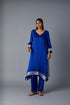 KAMAL ASYMMETRICAL  SET -ROYAL BLUE  (SET OF TWO )