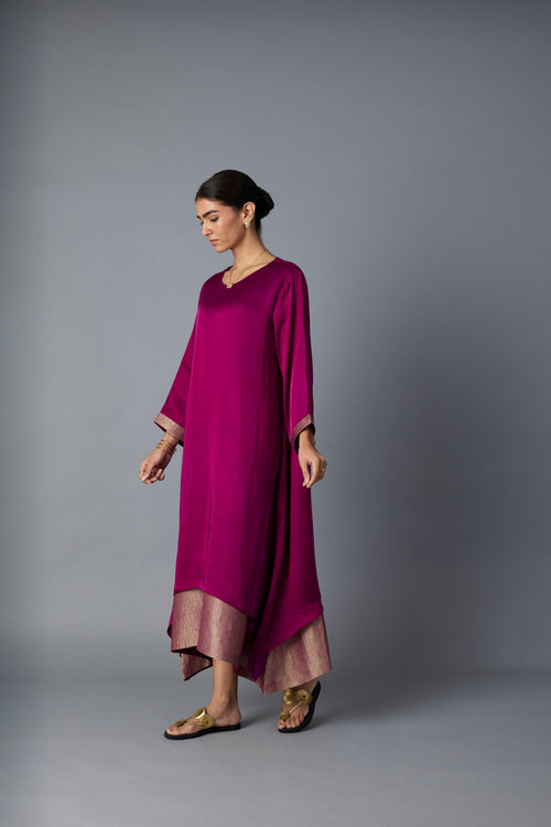 CHAMELI DRESS - PURPLE PLUM  (WITH SLEEVE)