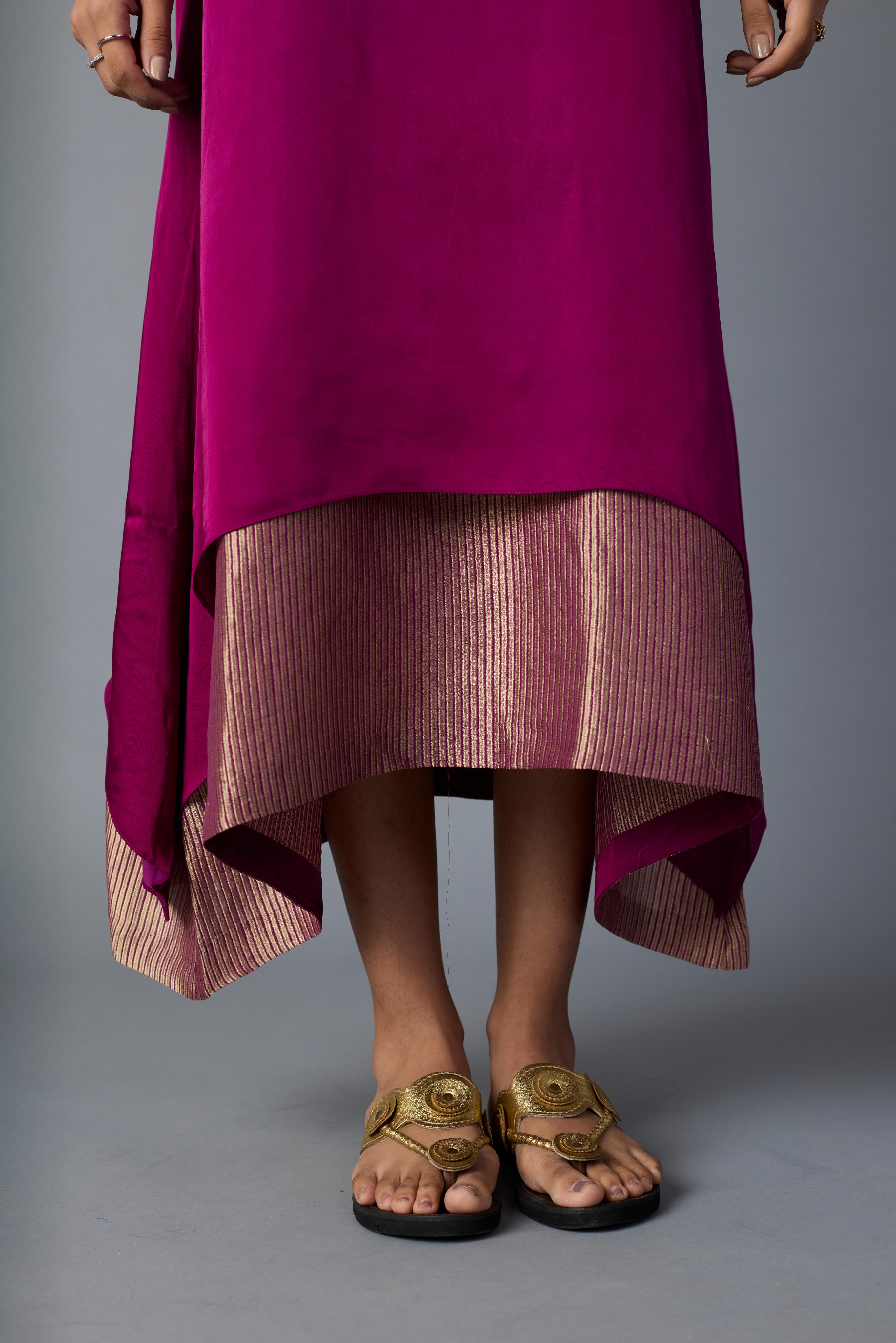 CHAMELI DRESS - PURPLE PLUM  (WITH SLEEVE)