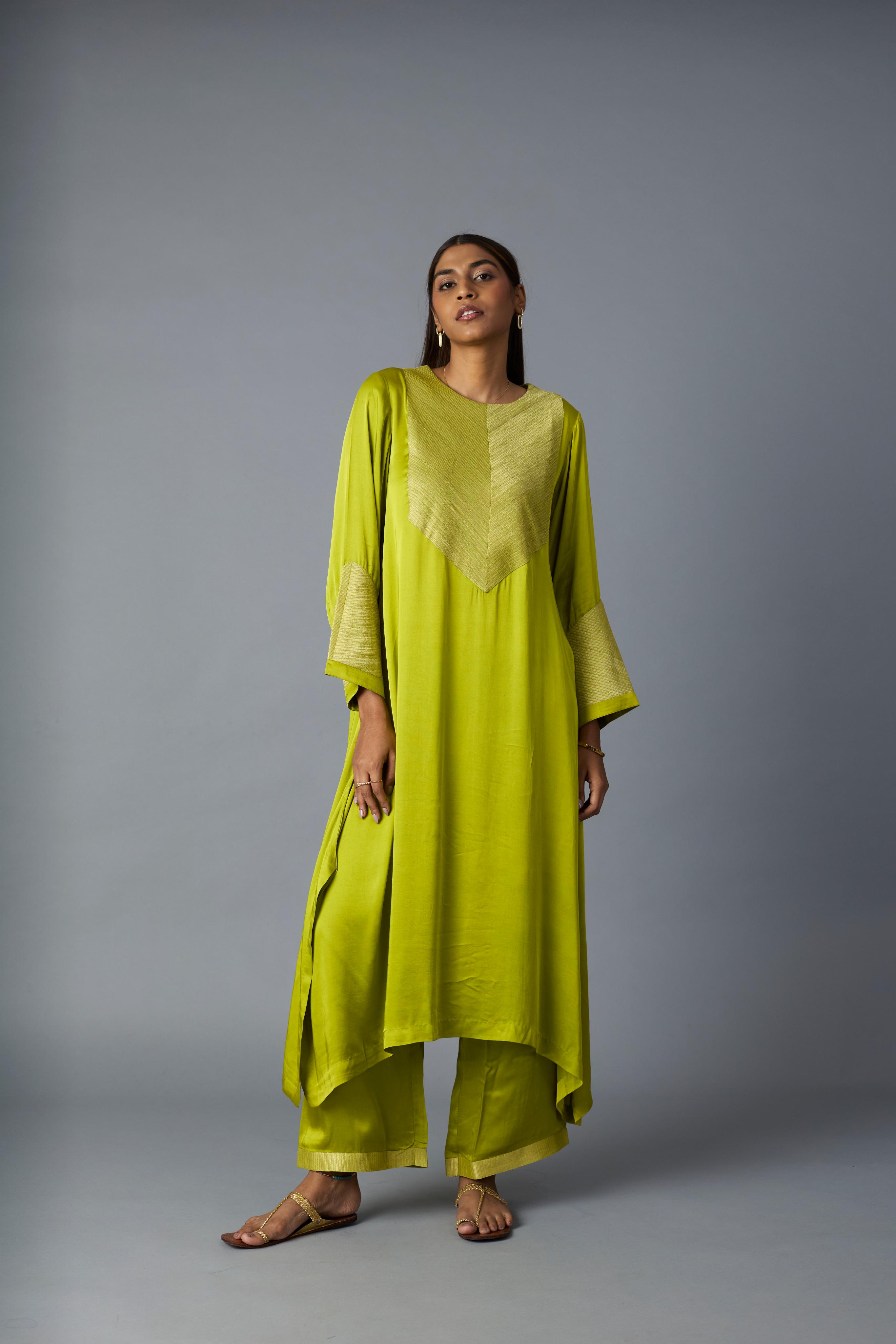 RASNA CO-ORD SET - LIME GREEN