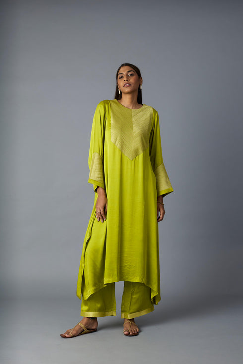RASNA CO-ORD SET - LIME GREEN