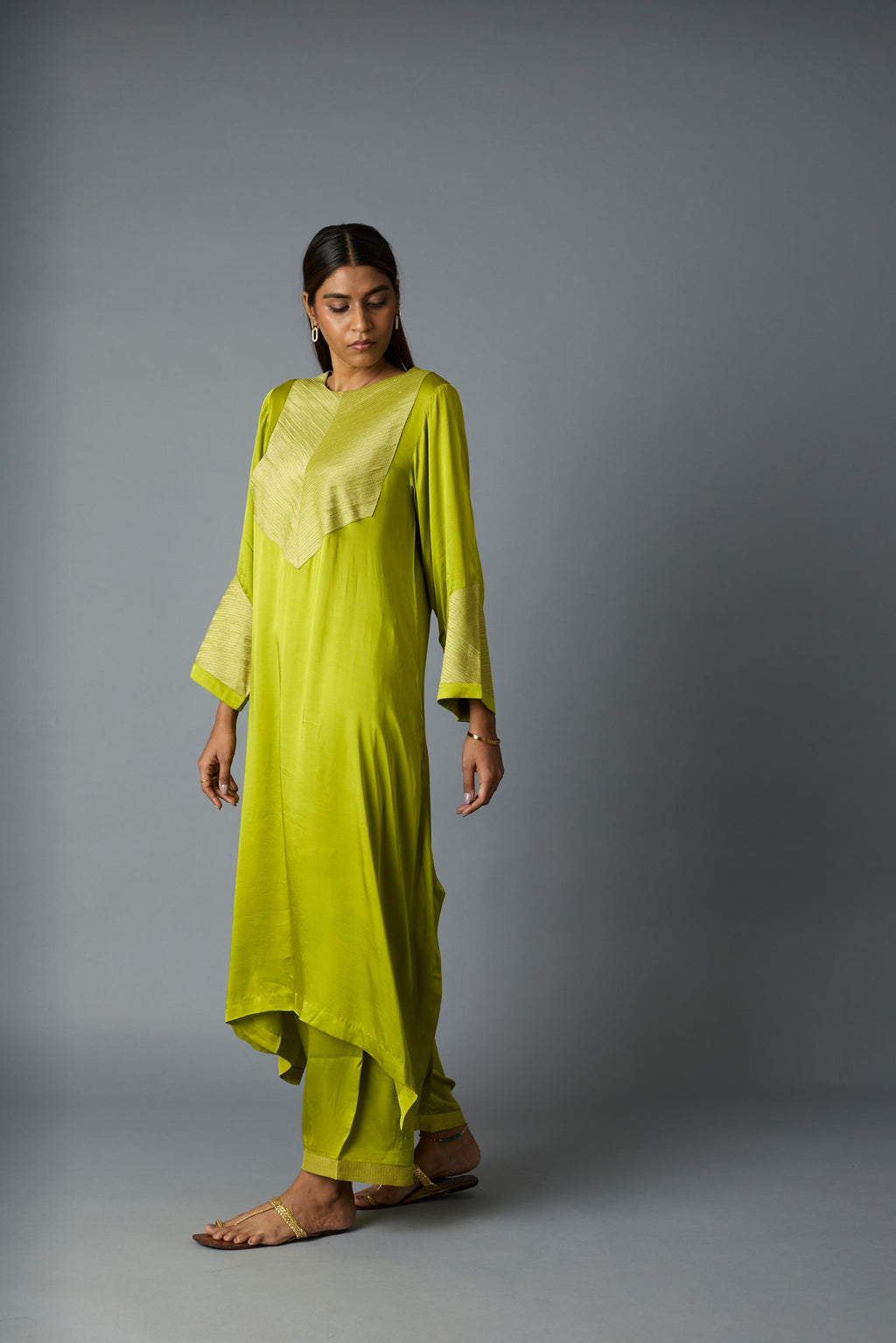 RASNA CO-ORD SET - LIME GREEN