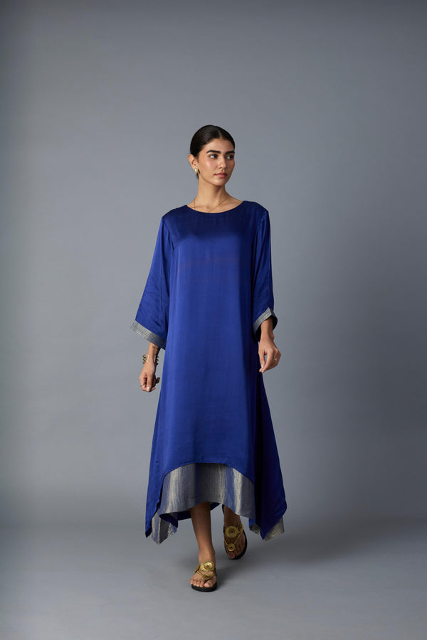 CHAMELI DRESS - ROYAL BLUE  (WITH SLEEVE)