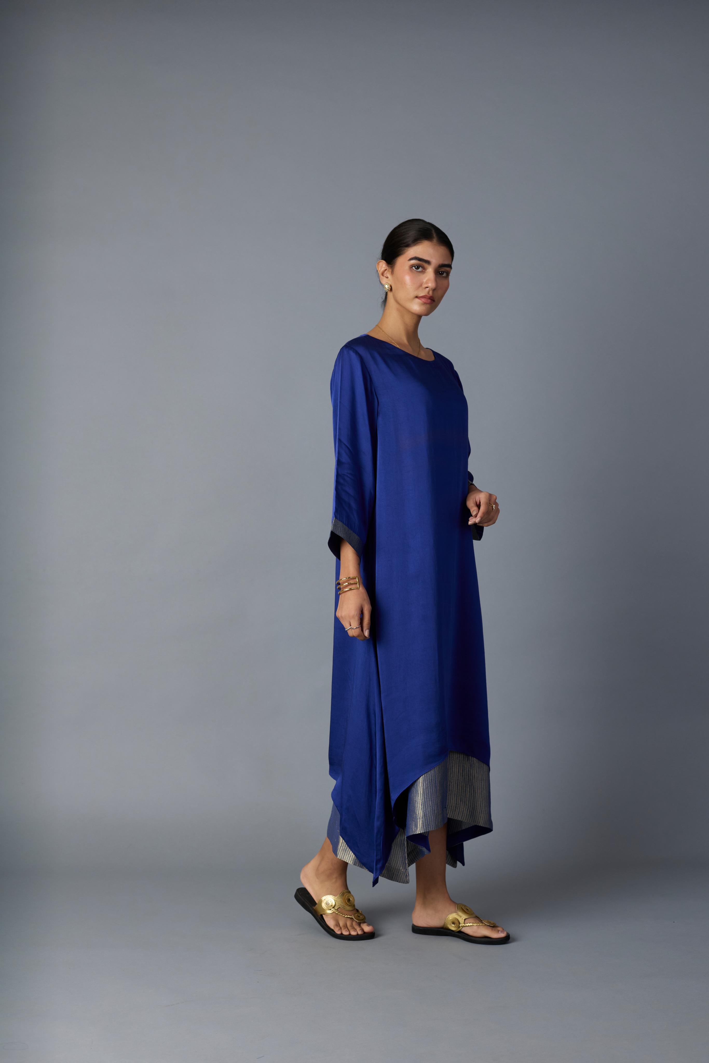 CHAMELI DRESS - ROYAL BLUE  (WITH SLEEVE)