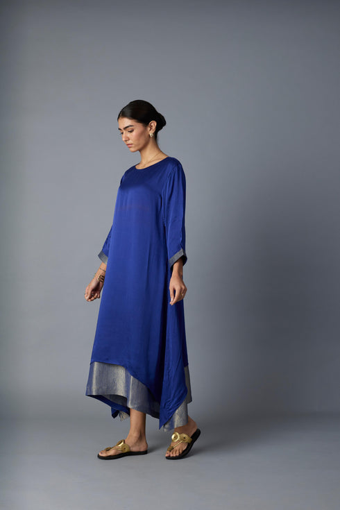 CHAMELI DRESS - ROYAL BLUE  (WITH SLEEVE)