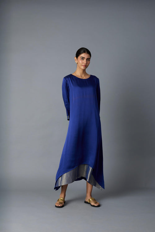 CHAMELI DRESS - ROYAL BLUE  (WITH SLEEVE)