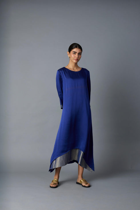 CHAMELI DRESS - ROYAL BLUE  (WITH SLEEVE)
