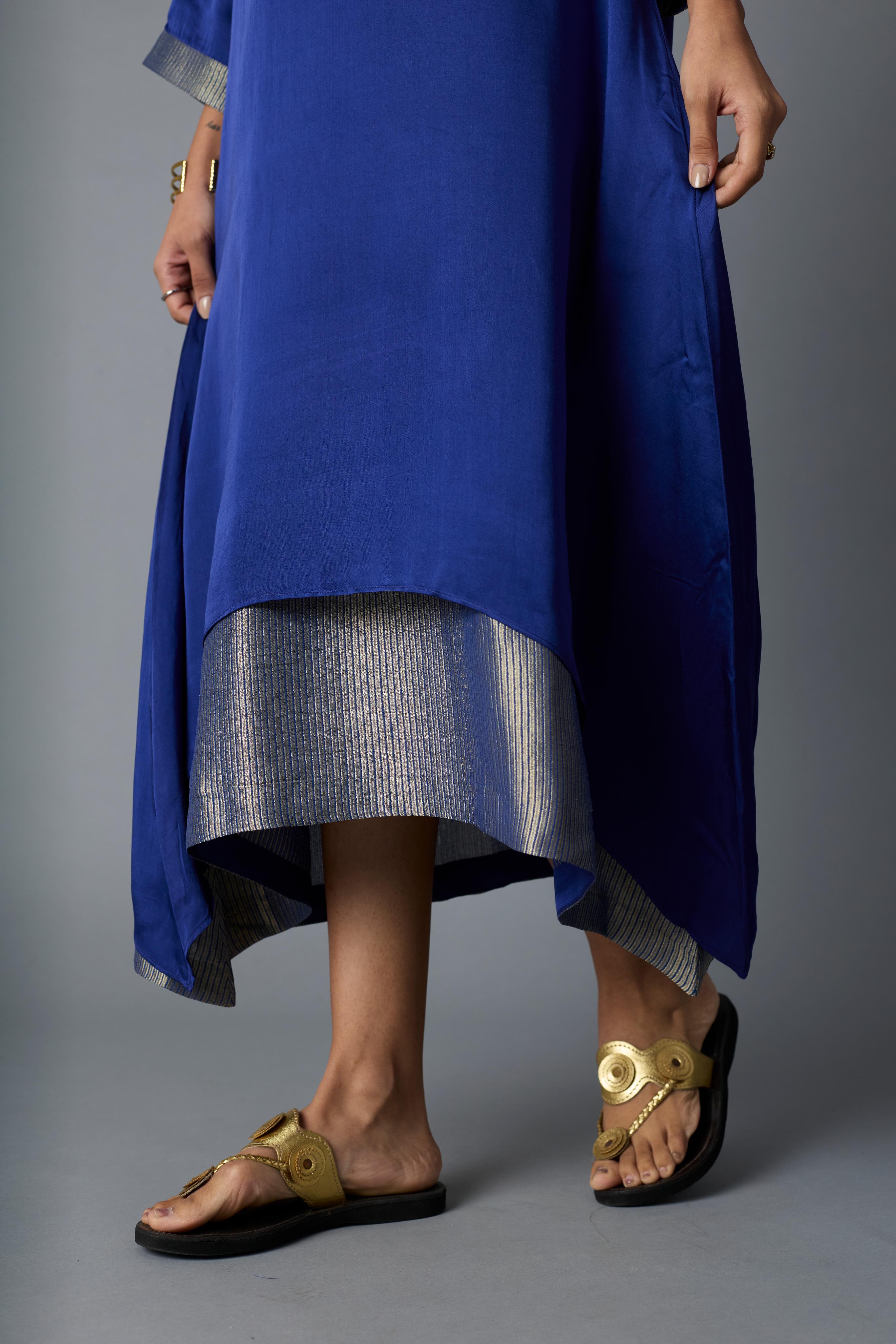 CHAMELI DRESS - ROYAL BLUE  (WITH SLEEVE)