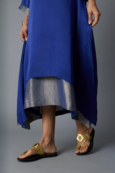 CHAMELI DRESS - ROYAL BLUE  (WITH SLEEVE)
