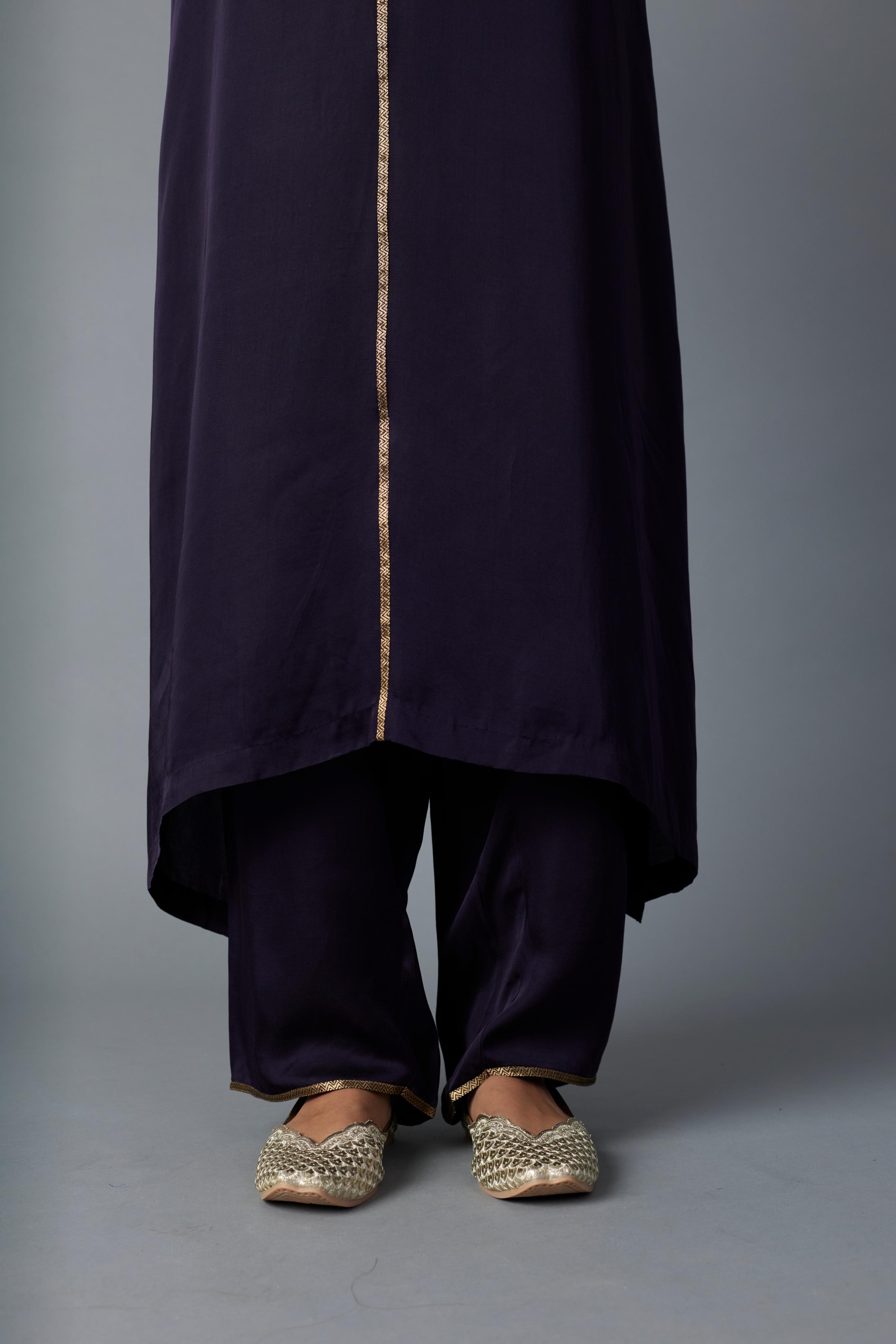 FIROZA KURTA SET - PURPLE
